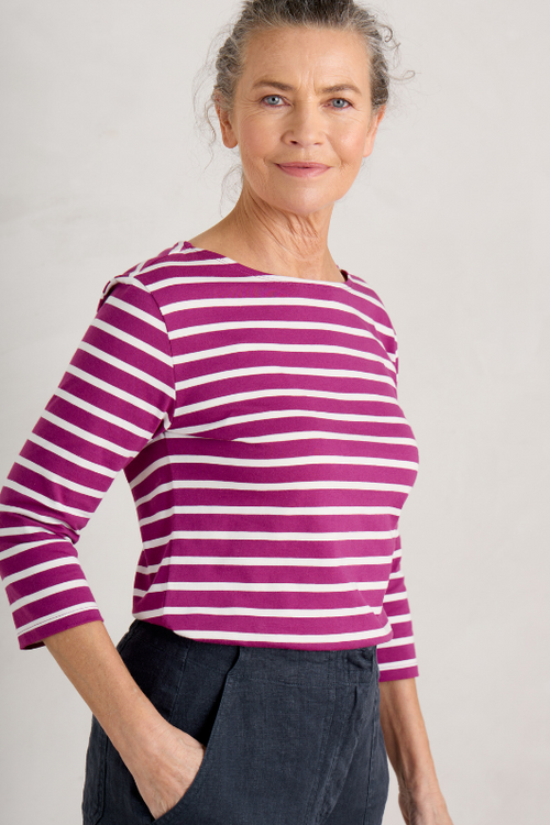 An image of the Seasalt Sailor Top in the colour Breton Cordial Chalk.