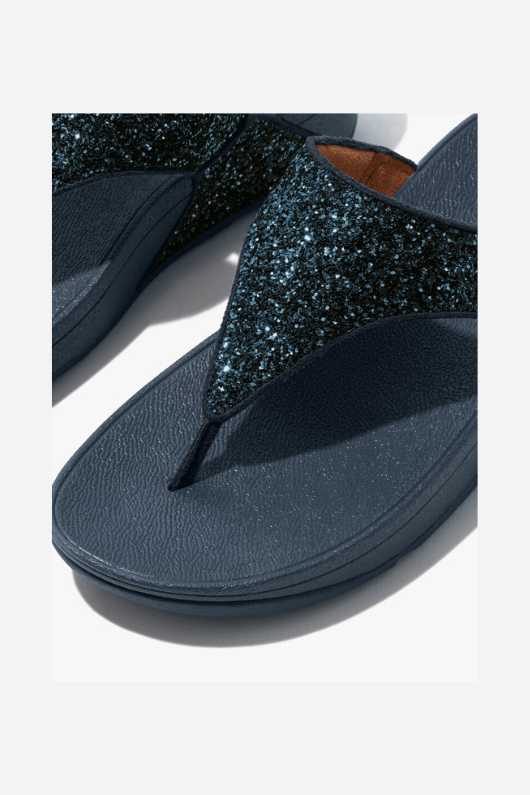 An image of the Fitflop Lulu Glitter Toe-Post Sandals