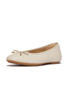 An image of the Fitflop Delicato Bow Soft Leather Ballet Flats