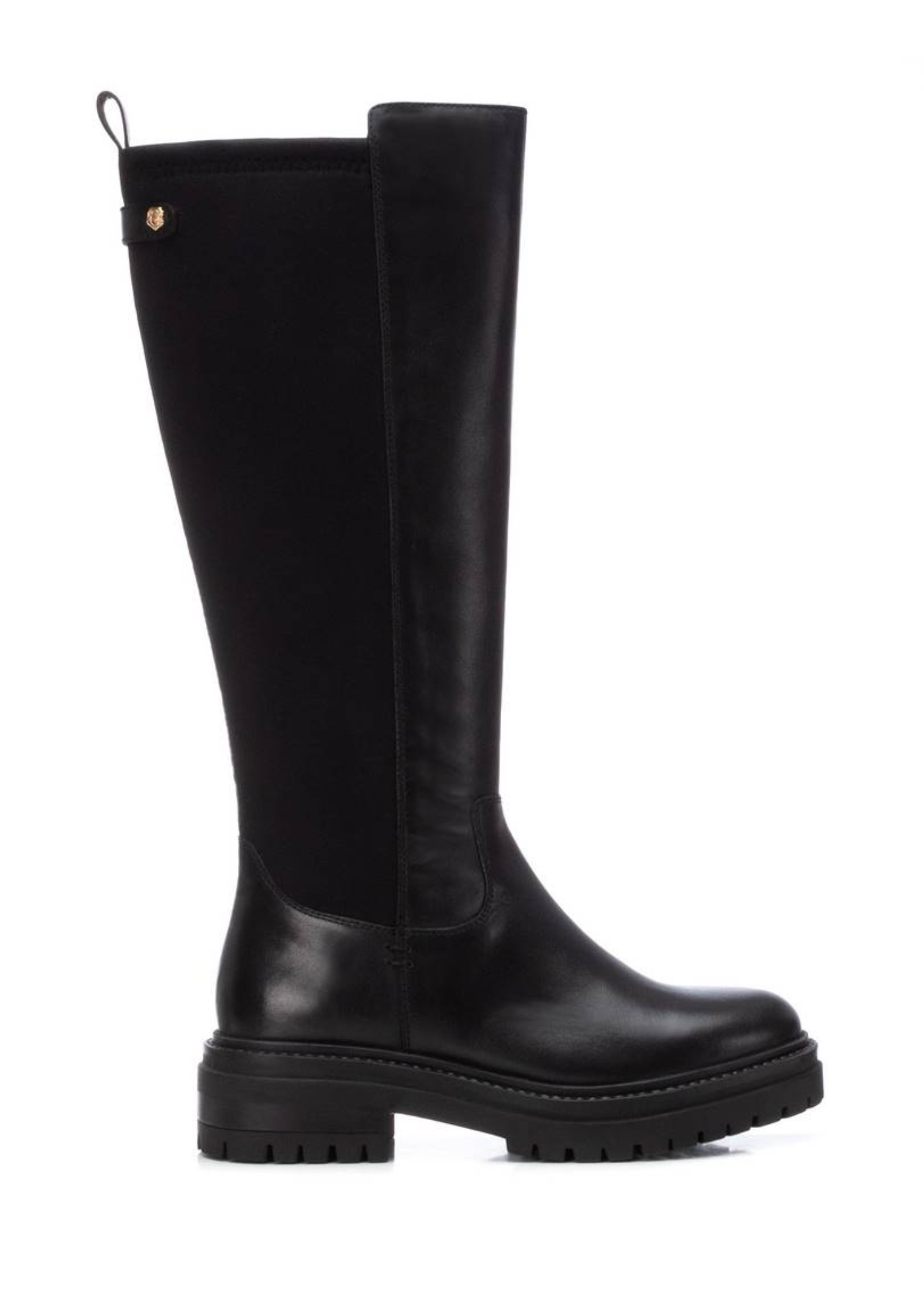 An image of the Carmela Heeled Leather Long Boot
