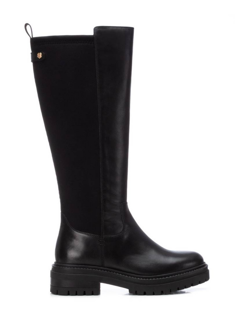 An image of the Carmela Heeled Leather Long Boot
