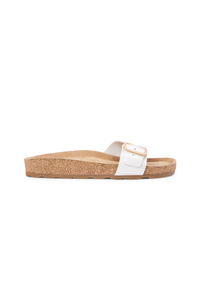 Classic Cork Sandal Pearl Leather