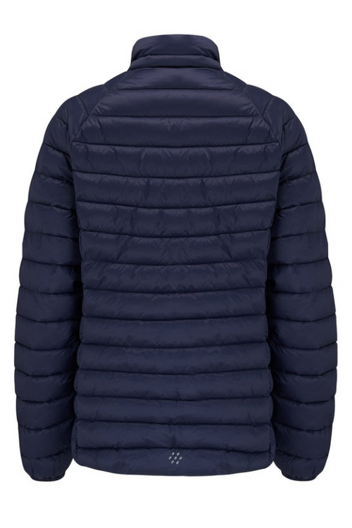 Mac in a Sac LDS Synergy Jacket. A lightweight packable jacket, comes with a sack for storage. This jacket has thermolite filling and reflective detailing and is in the colour Navy.
