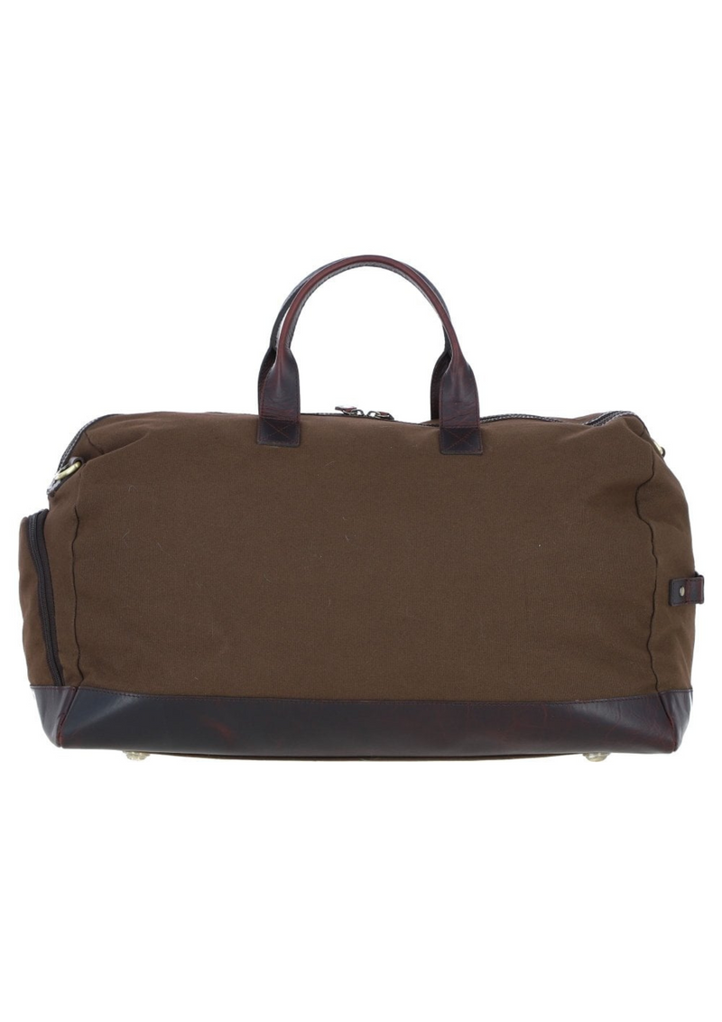 An image of the Ashwood Leather Canvas Leather Holdall Bag