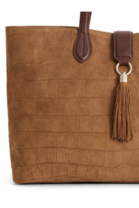 An image of the Fairfax & Favor Fairfax & Favor Langham Suede Tote Bag