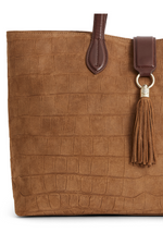 An image of the Fairfax & Favor Fairfax & Favor Langham Suede Tote Bag
