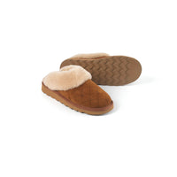 Fairfax & Favor Glencoe Mule Slipper Printed Tan Suede