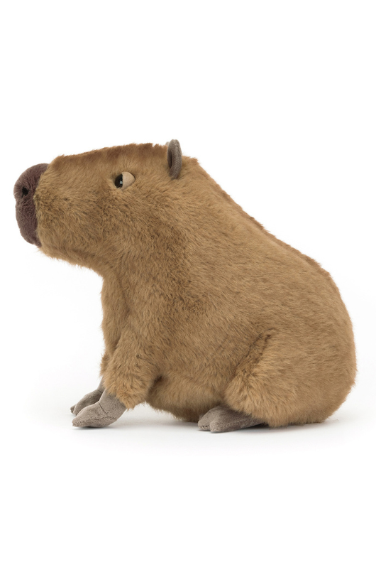 Jellycat Clyde Capybara. A soft toy capybara with two-tone brown fur.
