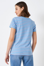 An image of the Crew Clothing Breton V Neck T-Shirt