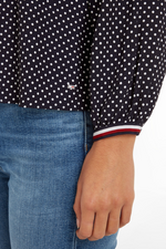 Polka Dot V Blouse