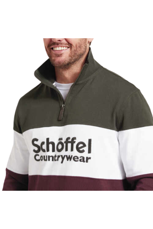 An image of the Brodie Countryfare Exeter Heritage 1/4 Zip