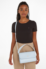 An image of the Tommy Hilfiger Hilfiger Monotype Flap Small Shoulder Bag
