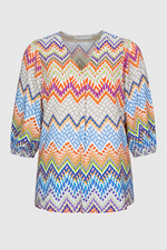 An image of the Bianca Alena Blouse in the colour Multi.