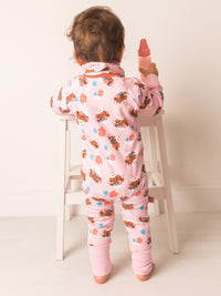 An image of the Blade & Rose Bonnie Highland Cow Zip Up Romper