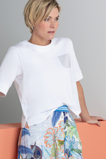 An image of the Bianca Dinia Top - Stud Detail