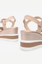 An image of the Nero Giardini Leather Wedge Sandal