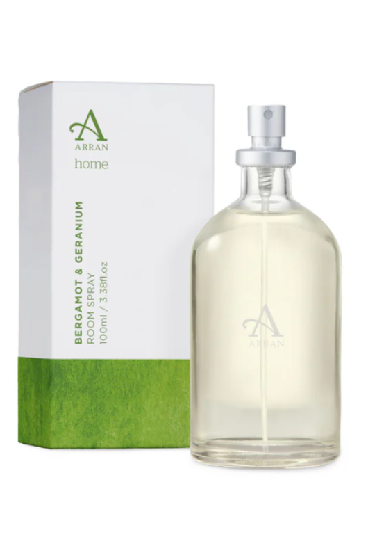 An image of the ARRAN Sense of Scotland Bergamot & Geranium Room Spray.