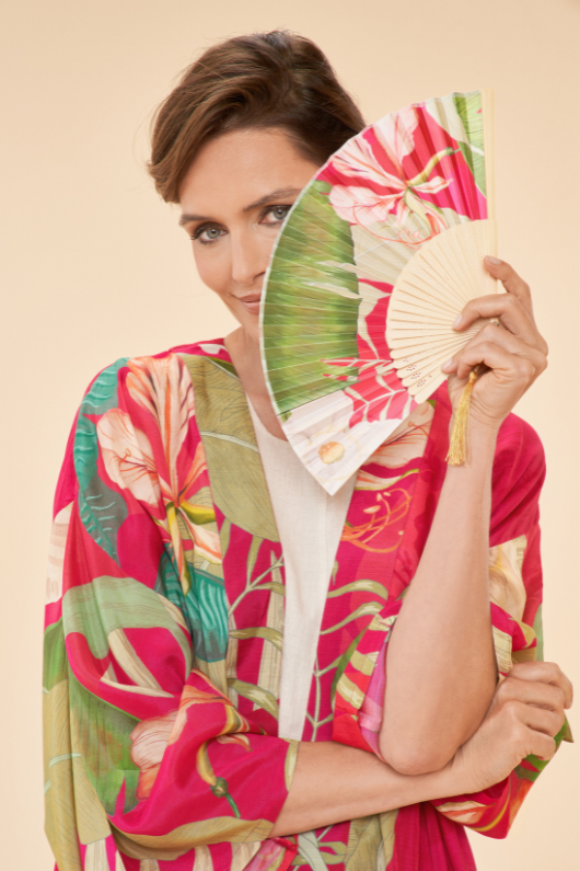 An image of the Powder Tropical Kimono Gown