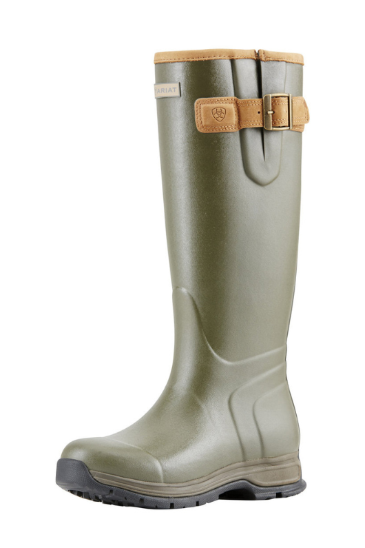 An image of the Ariat Burford Insulated Rubber Boot in the colour Green.