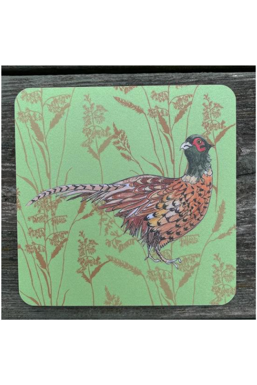 An image of the Vanessa Bathgate Pheasant Coaster
