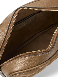 Fairfax & Favor Farnham Cross Body Bag Quilted Tan Suede