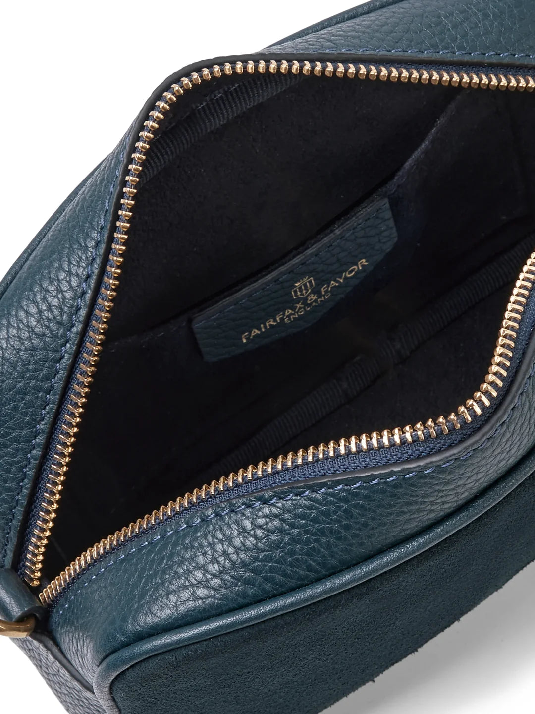 Fairfax & Favor Farnham Cross Body Bag Teal Suede