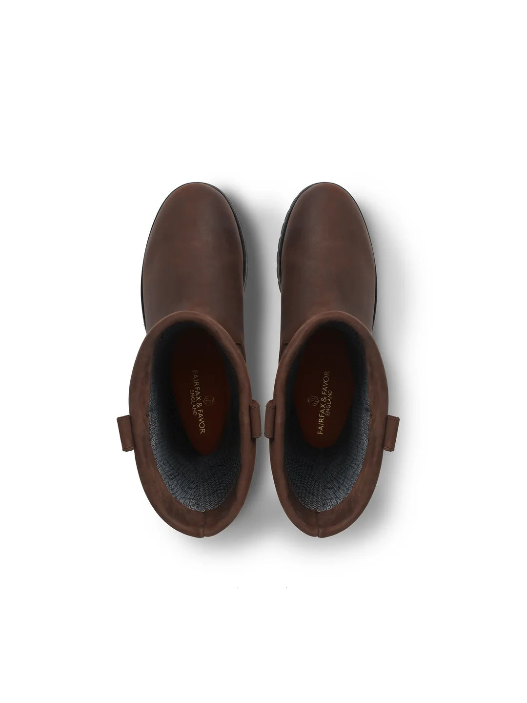 Fairfax & Favor Burghley Mid Calf Boot Mahogany Leather