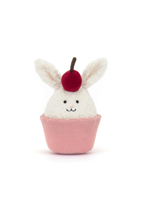 An image of the Jellycat Jellycat Dainty Dessert Bunny Cupcake