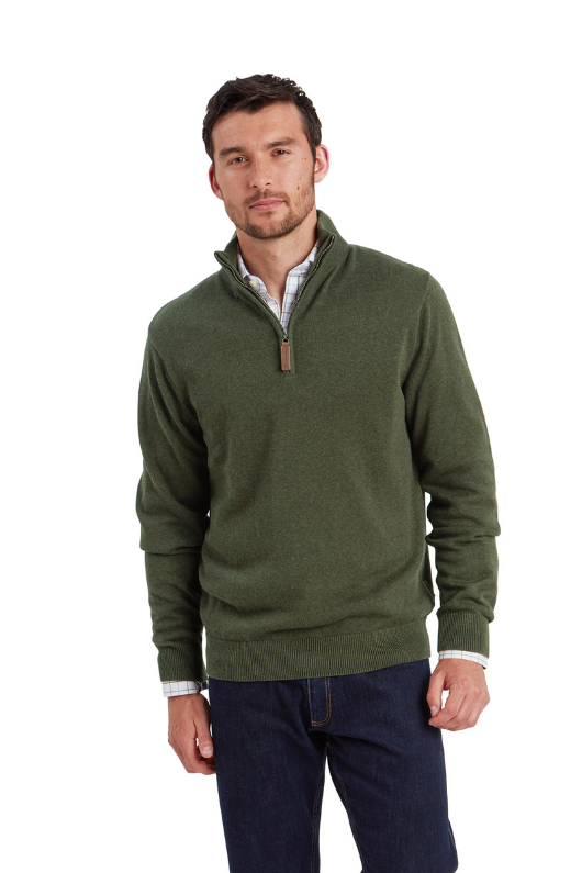 An image of the Schoffel Lewis Lambswool 1/4 Zip Jumper