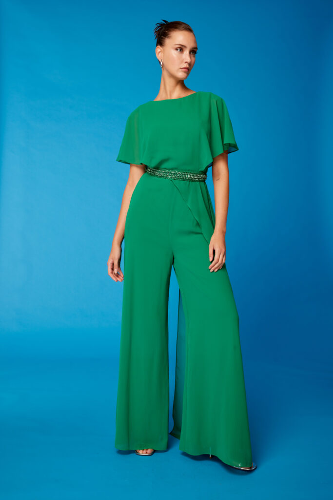 An image of the Carla Ruiz Long Chiffon Jumpsuit
