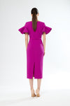 An image of the Carla Ruiz Ruffle Sleeve Dress