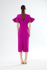 An image of the Carla Ruiz Ruffle Sleeve Dress