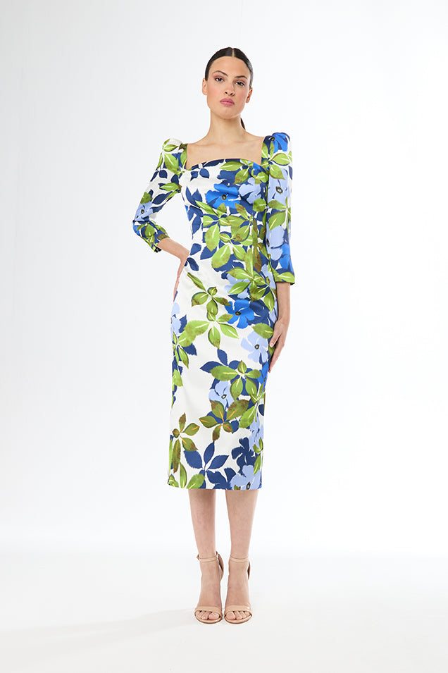 An image of the Carla Ruiz Straight Midi Dress