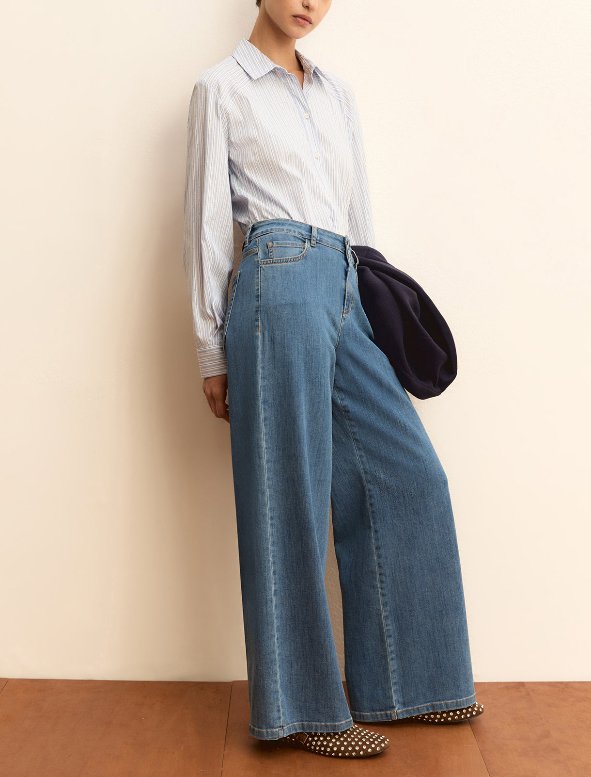 An image of the Emme Disco Denim Trousers