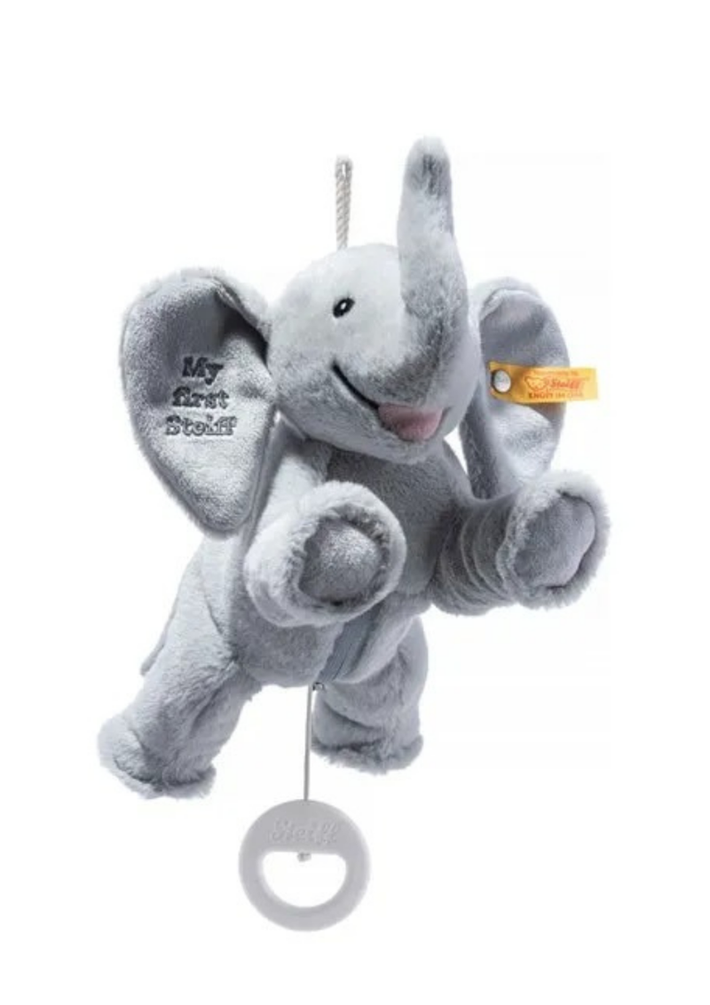 An image of the Steiff Steiff My First Steiff Ellie Elephant Music Box