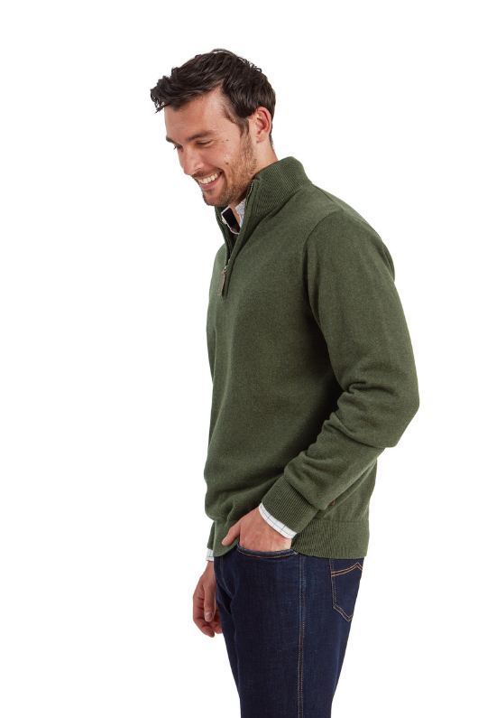 An image of the Schoffel Lewis Lambswool 1/4 Zip Jumper