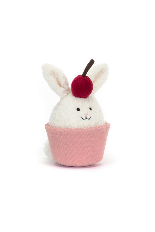 An image of the Jellycat Jellycat Dainty Dessert Bunny Cupcake