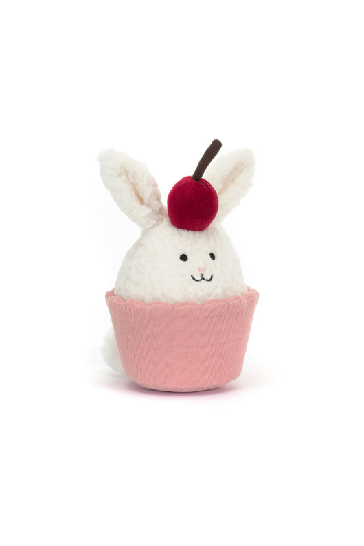 An image of the Jellycat Jellycat Dainty Dessert Bunny Cupcake