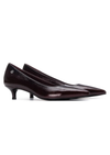 An image of the Xti Leather Mid Heel Court Shoes