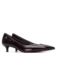 An image of the Xti Leather Mid Heel Court Shoes