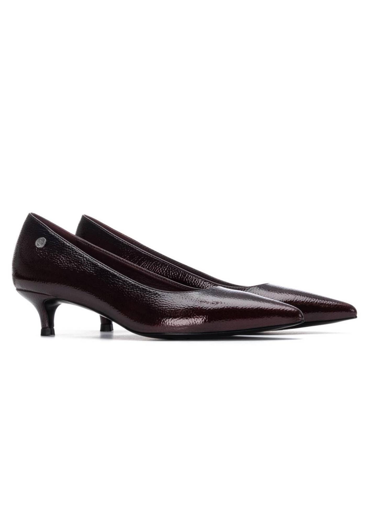An image of the Xti Leather Mid Heel Court Shoes