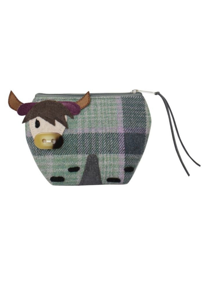 An image of the Earthsquared Tweed Cow Purse