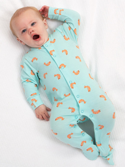 An image of the Kite Little Shrimp Sleepsuit