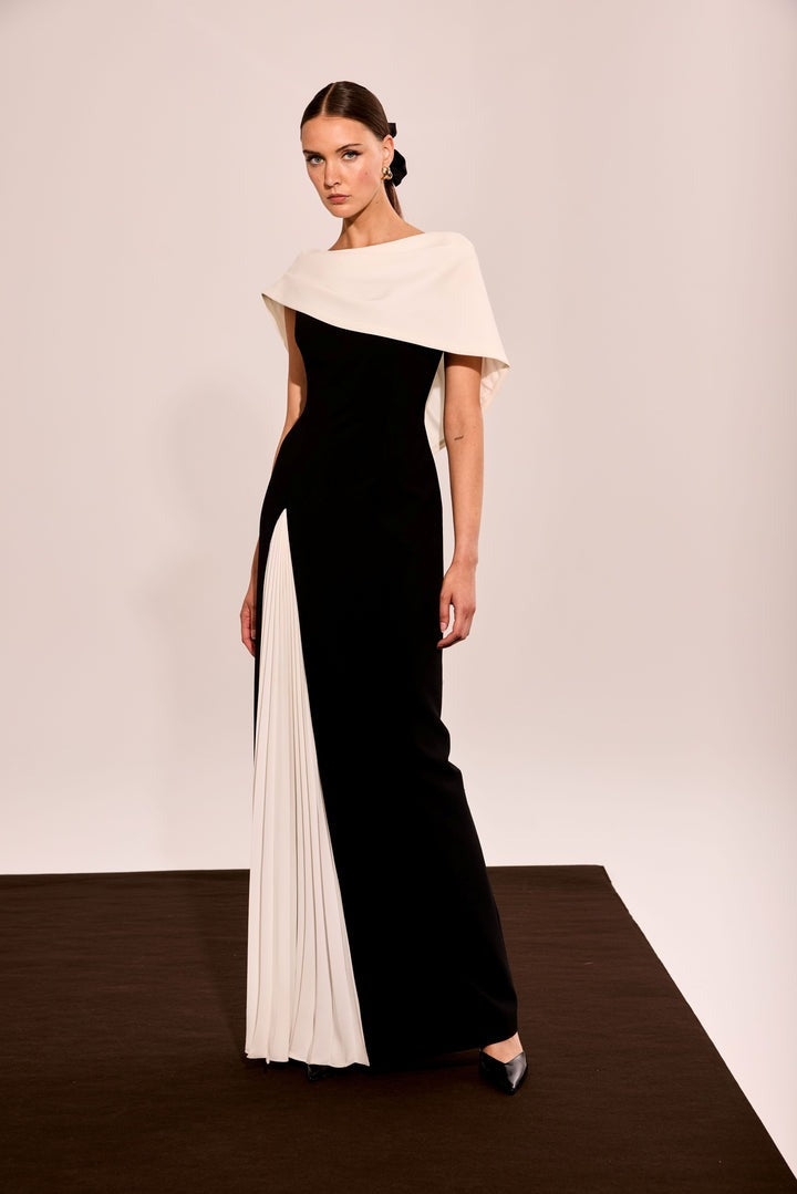 An image of the Carla Ruiz Pleated Keel Dress