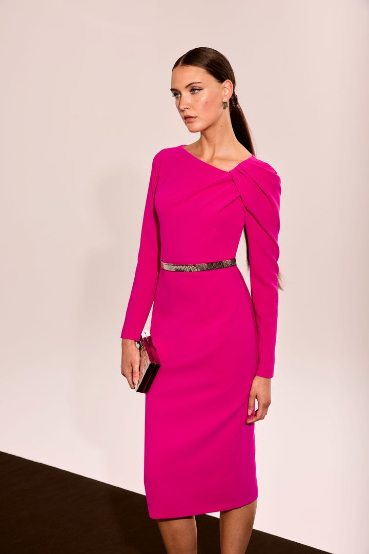 An image of the Carla Ruiz Knotted Midi Dress