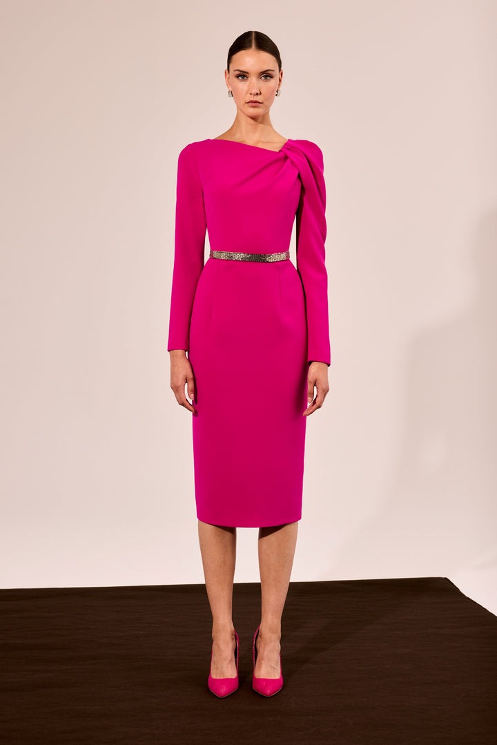 An image of the Carla Ruiz Knotted Midi Dress