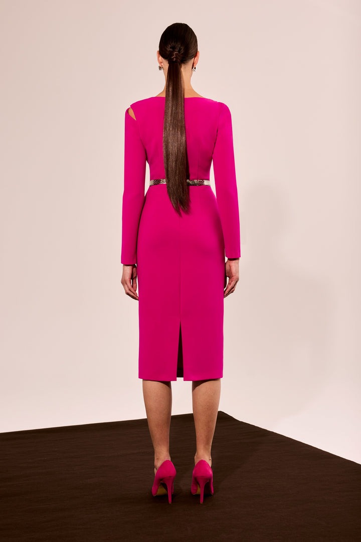 An image of the Carla Ruiz Knotted Midi Dress