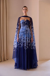 An image of the Carla Ruiz Long Dress With Cape