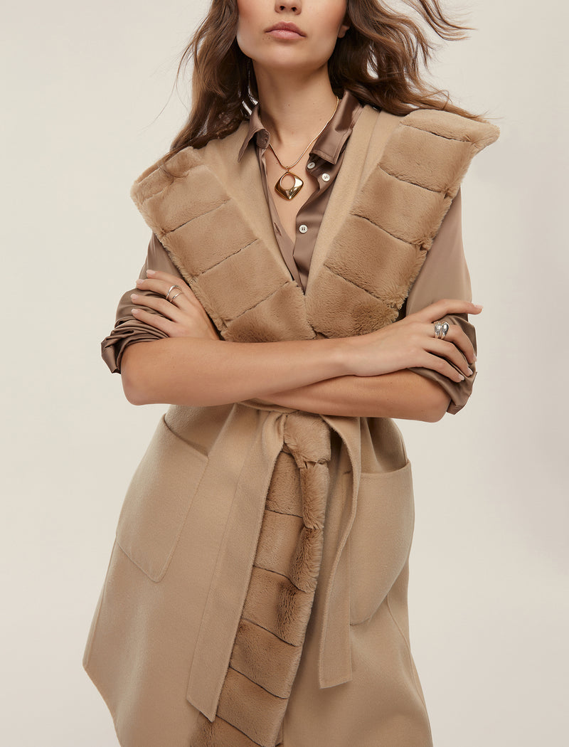 An image of the Emme Formosa Sleeveless Coat