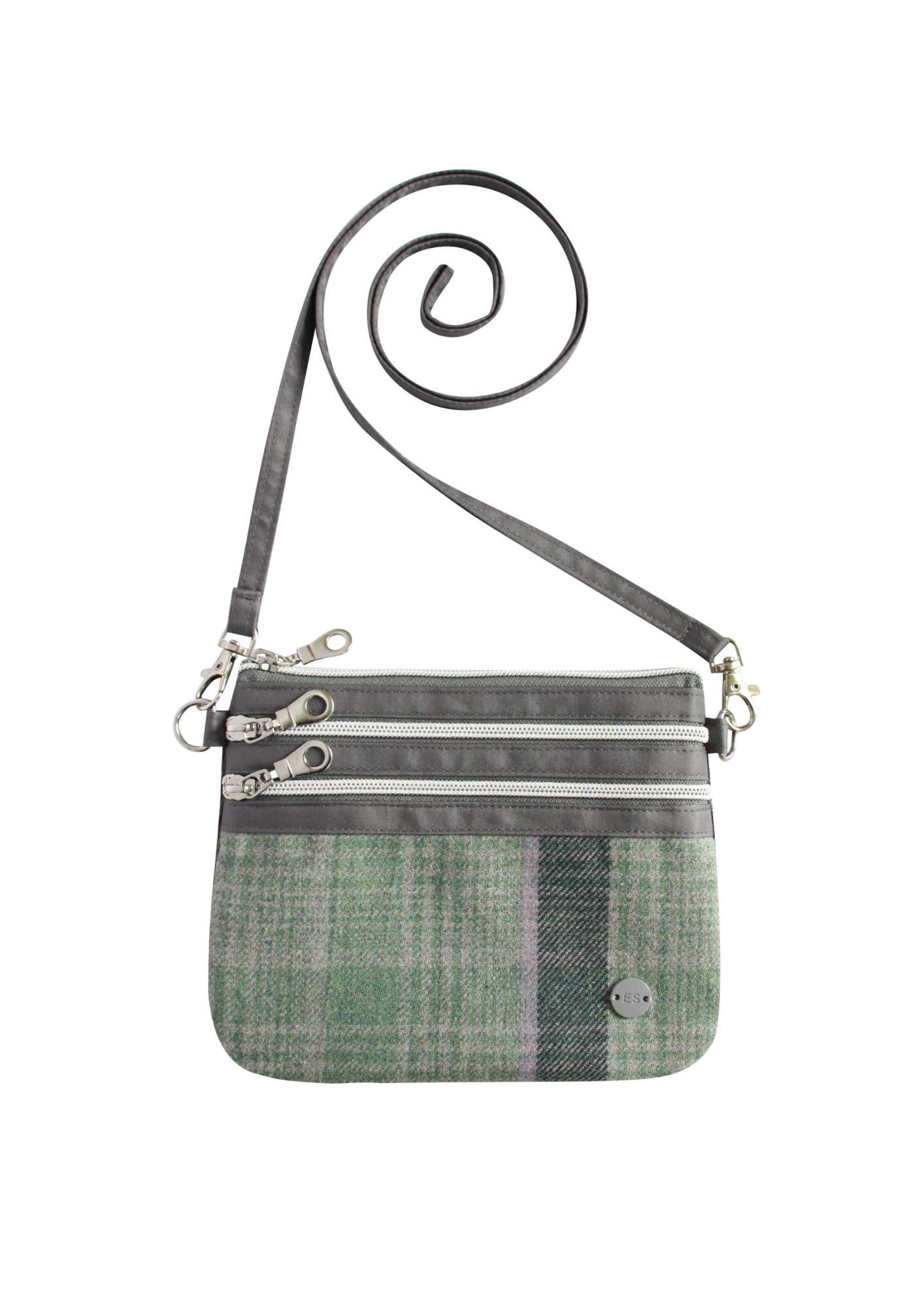 An image of the Earthsquared Tweed 3 Zip Pouch Bag